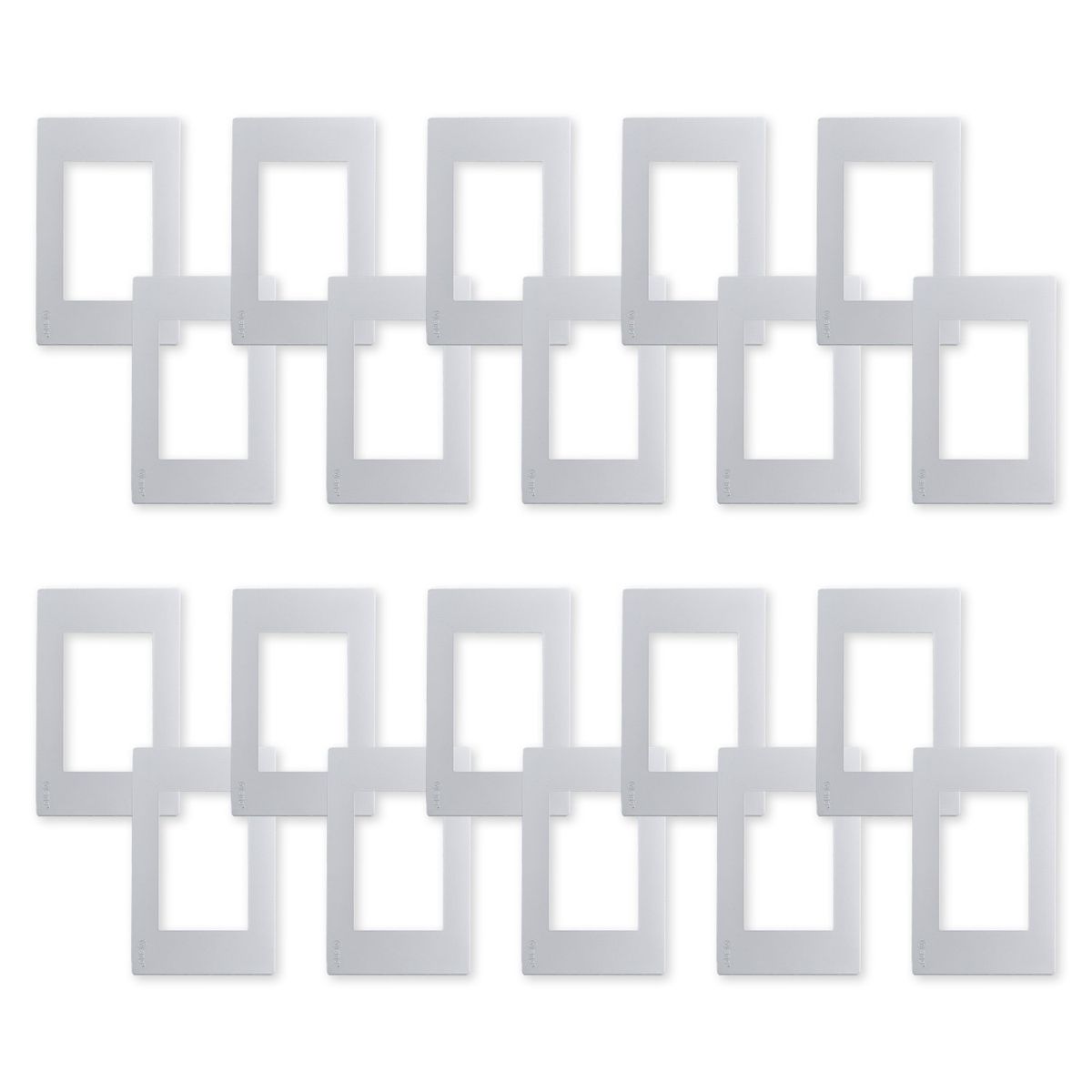 WANT - Pack 20 Placas Triple con Soporte Metálico - Plata