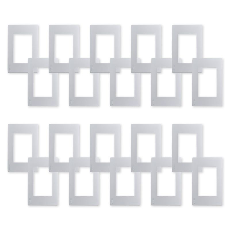 WANT - Pack 20 Placas Triple con Soporte Metálico - Plata