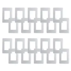 WANT - Pack 20 Placas Triple con Soporte Metálico - Plata