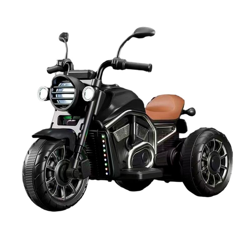 ALPHA - Moto Eléctrica Para Niños Motocicleta Clásica Luz Y Sonidos