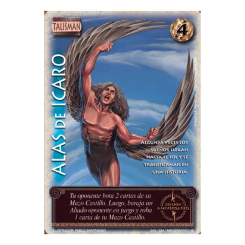 MITOS Y LEYENDAS - Carta Promo Alas de Icaro Aniversario Helenica Myl