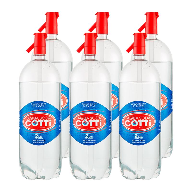 SODA - 6x Agua Soda Cotti 2000cc