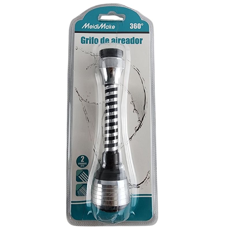 GENERICO - Grifo de Aireador Flexible 2 Chorros Accesorio Baño