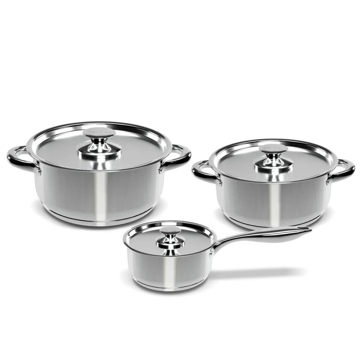 WENS - Set Bateria de Cocina 6 Piezas Acero Inoxidable 410-6SS Wens