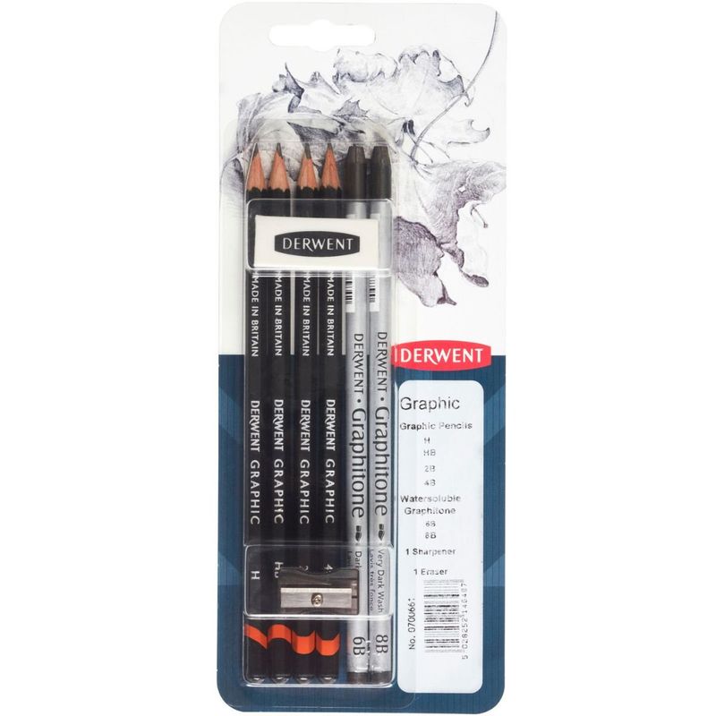 DERWENT - Set 8 Lápices Grafito Técnica Mixta Derwent