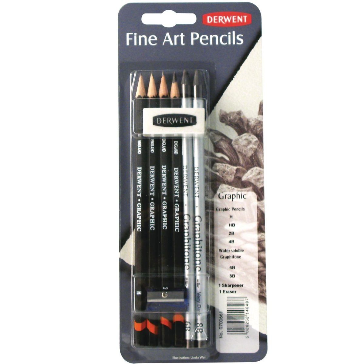DERWENT - Set 8 Lápices Grafito Técnica Mixta Derwent
