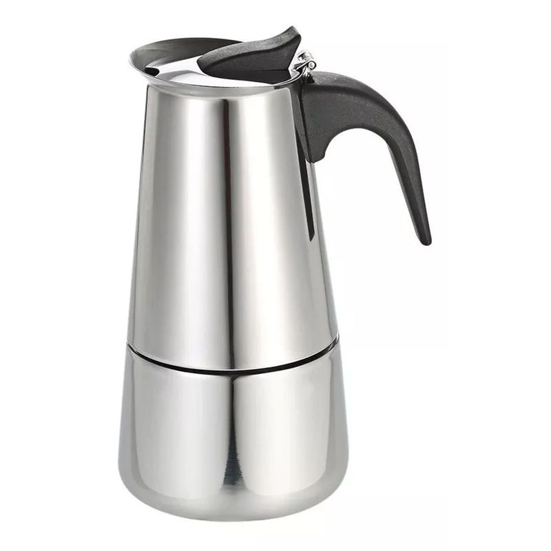 GENERICO - Cafetera Italiana Acero Inoxidable 9 Tazas Espresso 22cms