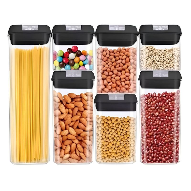GENERICO - Set De 7 Contenedores Hermeticos De Plastico Cocina Despensa