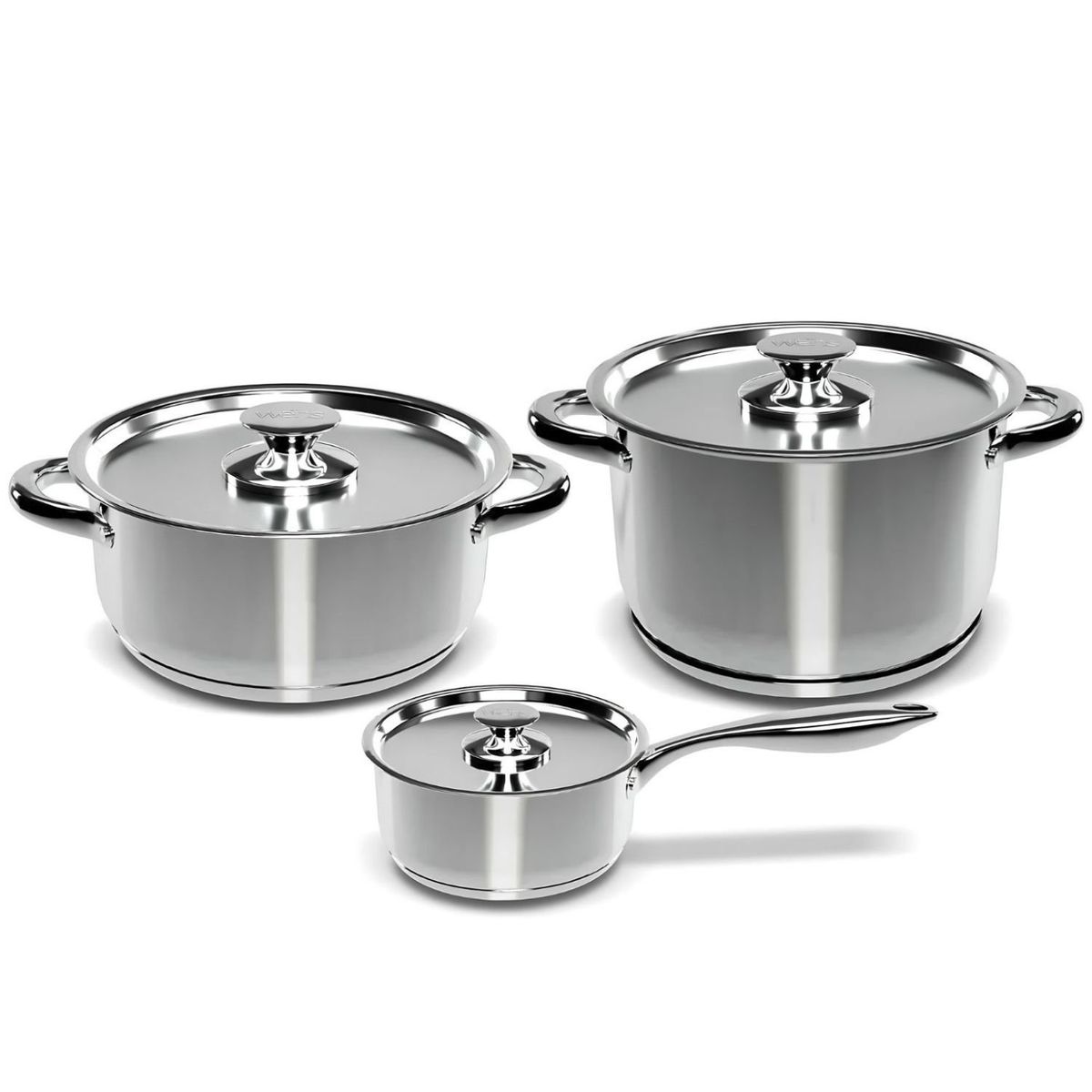 WENS - Set Bateria de Cocina 6 Piezas Acero Inoxidable 430-6SS Wens