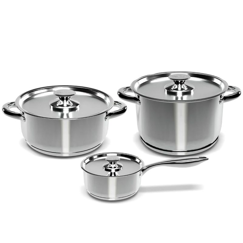 WENS - Set Bateria de Cocina 6 Piezas Acero Inoxidable 430-6SS Wens