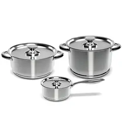 WENS - Set Bateria de Cocina 6 Piezas Acero Inoxidable 430-6SS