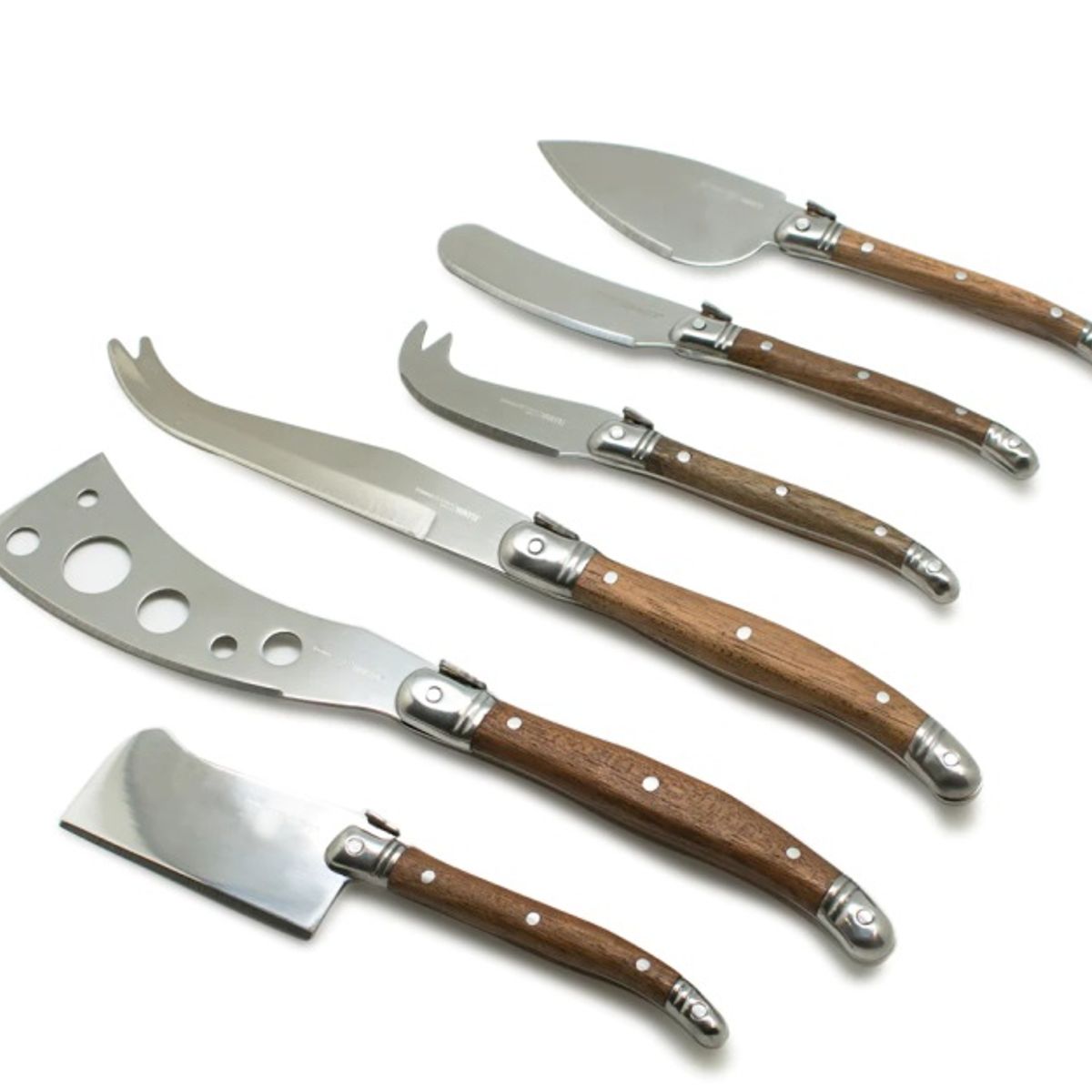 WAYU - Set 6 Cuchillos Aperitivo Wayu Mango Madera Tablas Picoteo