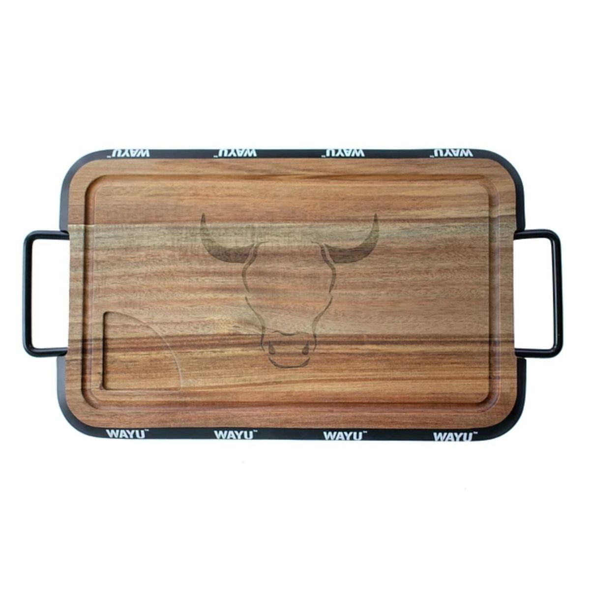 WAYU - Tabla Wayu Madera Acacia 40cm Con Mangos Acero Cocina