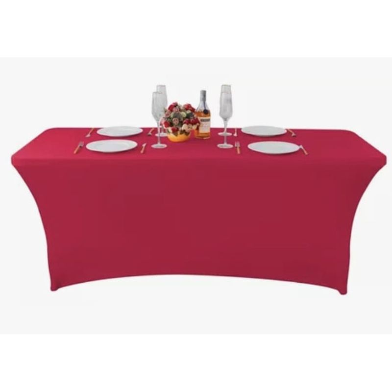 GENERICO - Funda De Mantel Tela Spandex Mesa Rojo