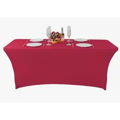 GENERICO - Funda De Mantel Tela Spandex Mesa Rojo