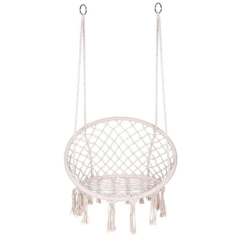 GENERICO - Silla Colgante Terraza Columpio Hamaca Macrame Hogar Jardin.