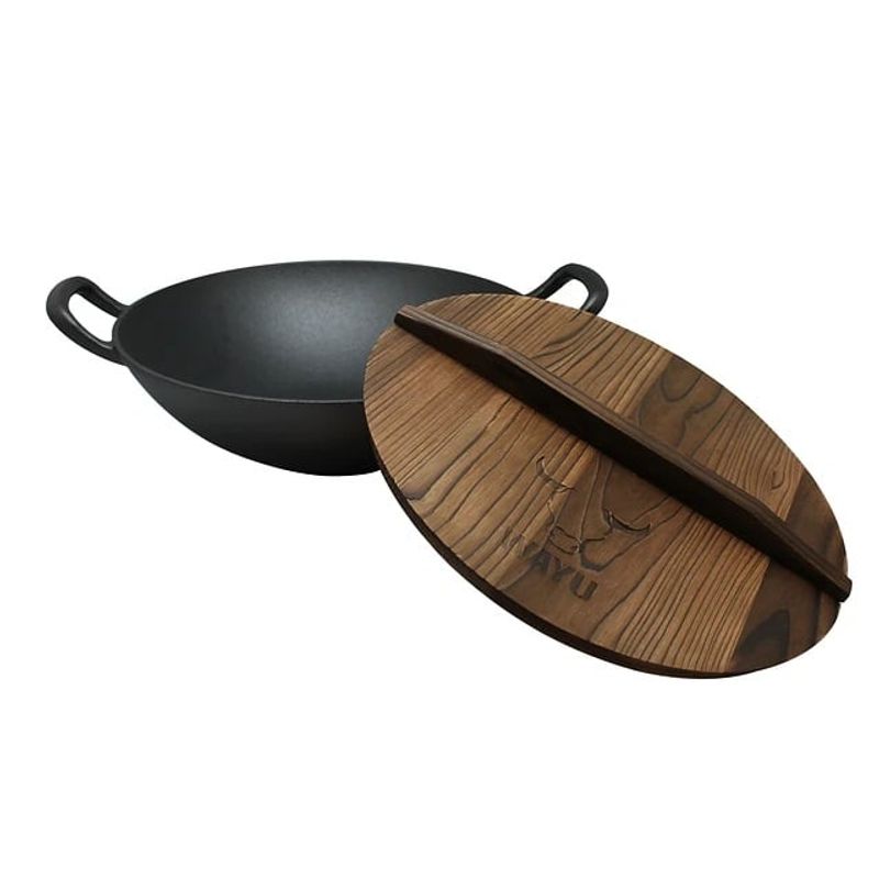WAYU - Disco Hierro Fundido 32cm Wayu Con Tapa Asado Parrilla Cocina
