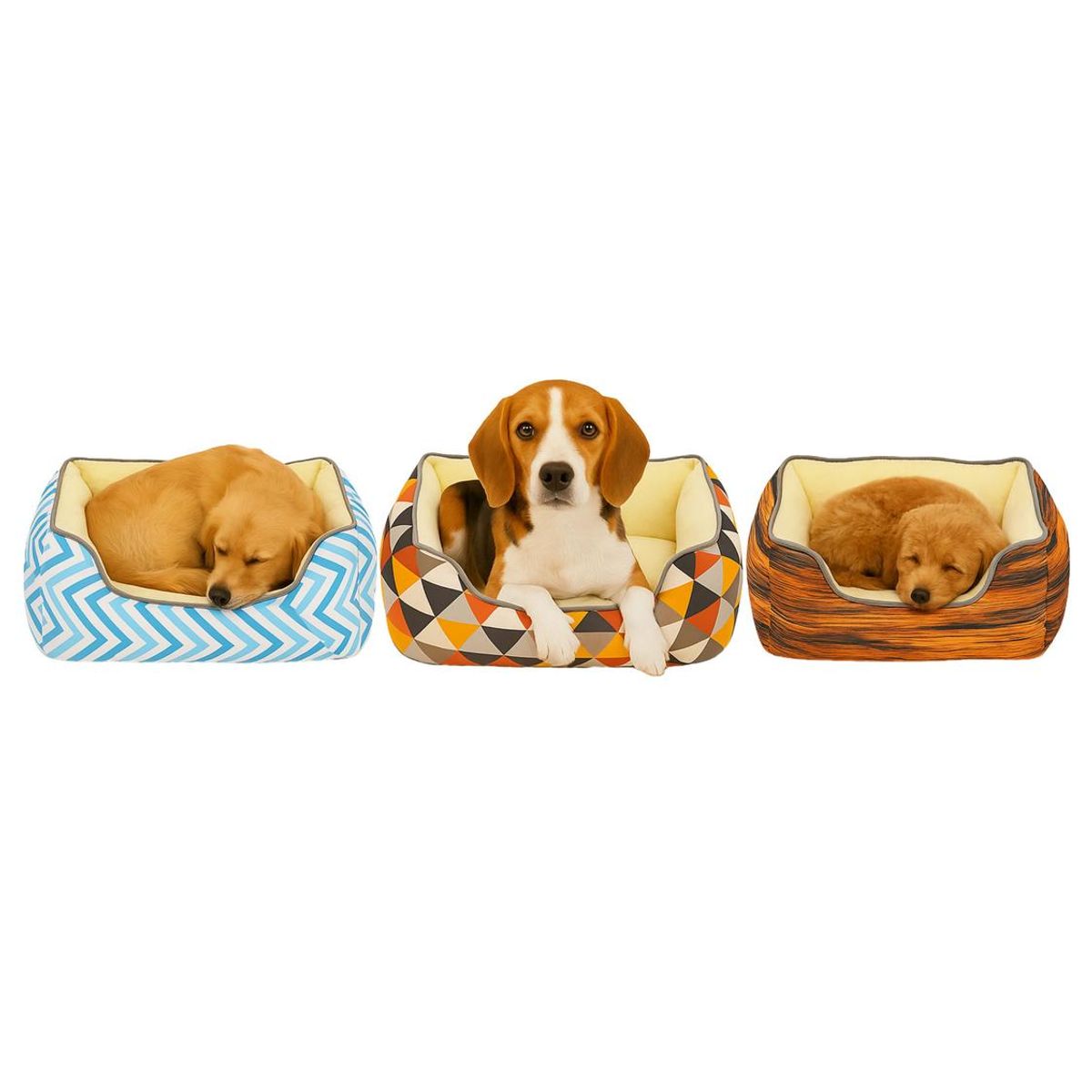 GENERICO - Cama para mascotas acolchada chiporro Talla S 55x45 CM - Cafe