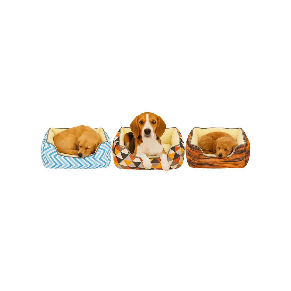 GENERICO - Cama para mascotas acolchada chiporro Talla S 55x45 CM - Cafe