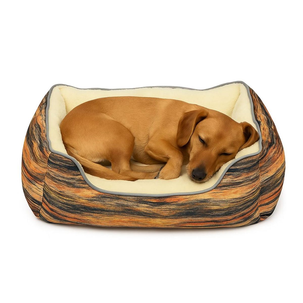 GENERICO - Cama para mascotas acolchada chiporro Talla S 55x45 CM - Cafe