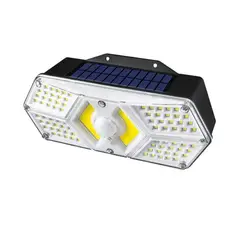 N NISHA ONLINE - Foco Aplique Solar De 124 Led Con Sensor De Movimiento