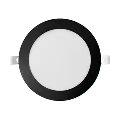 WANT - Panel Redondo LED Embutido Negro 12W - Neutro
