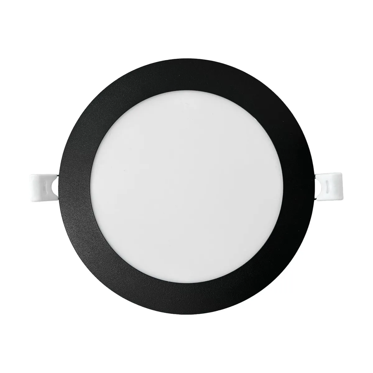 AVC Y VELL MAX - Panel Redondo LED Embutido Negro 12W - Frío