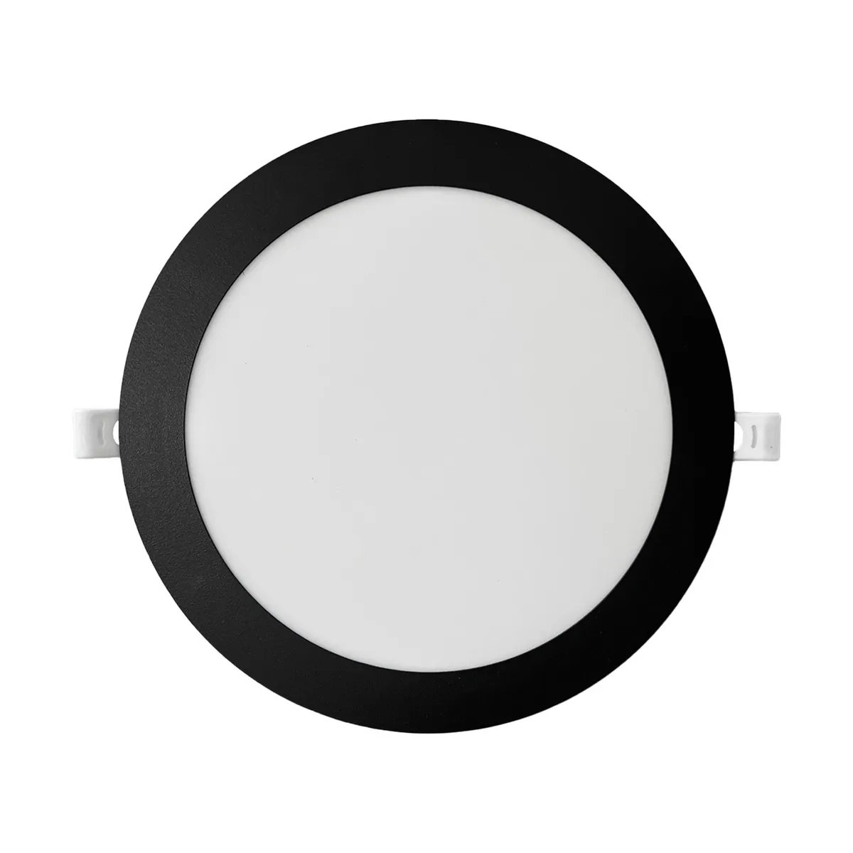 AVC - Panel Redondo LED Embutido Negro 18W - Cálido