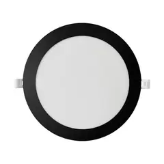 WANT - Panel Redondo LED Embutido Negro 18W - Frío