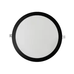 WANT - Panel Redondo LED Embutido Negro 24W - Frío
