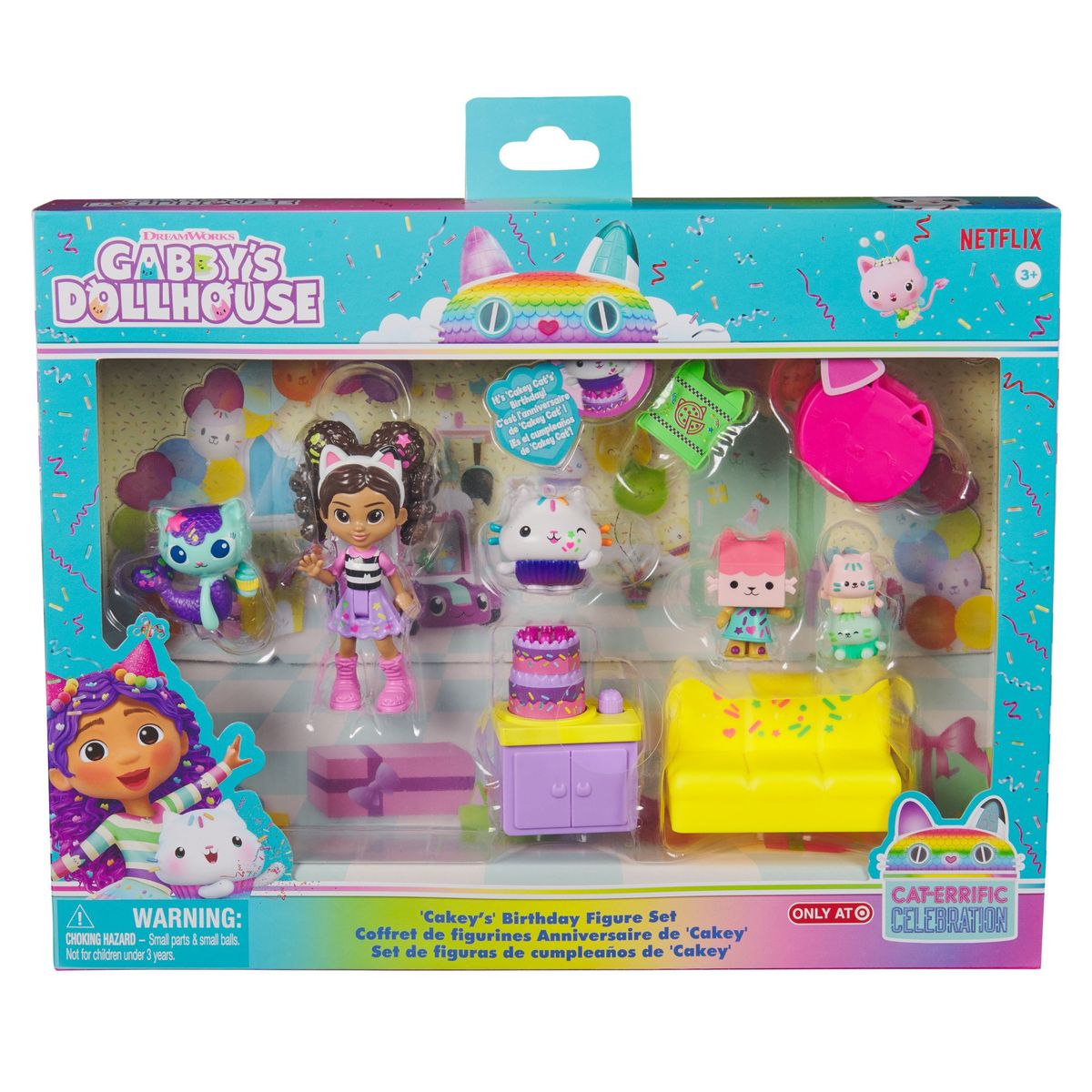 LA CASA DE GABBY - Set Figuras La Casa De Muñecas De Gabby Cumpleaños De Cakey