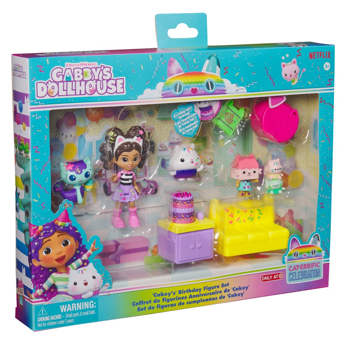 LA CASA DE GABBY - Set Figuras La Casa De Muñecas De Gabby Cumpleaños De Cakey