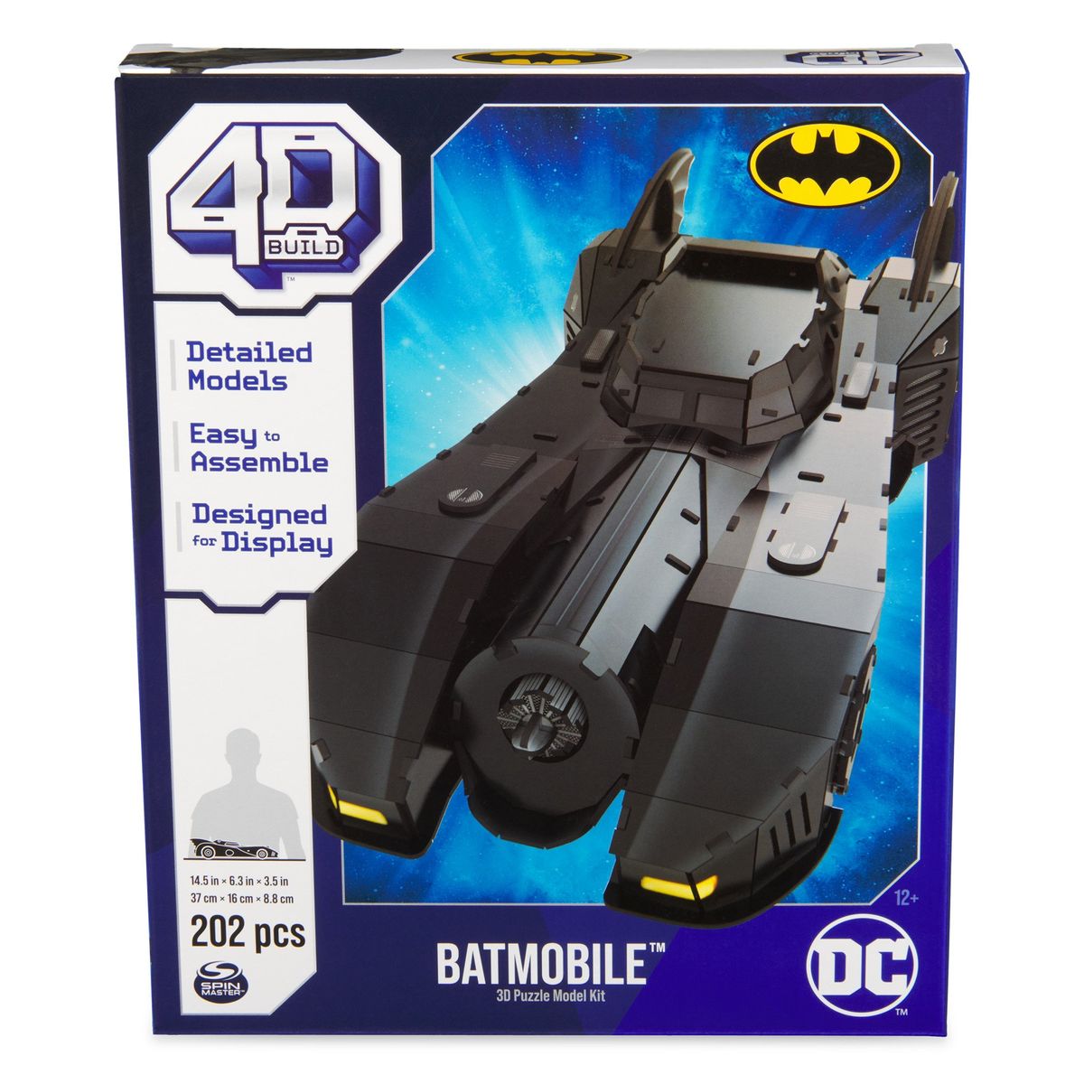 DC COMICS - Puzzle 3D Batimóvil Retro 202 Piezas Con Soporte