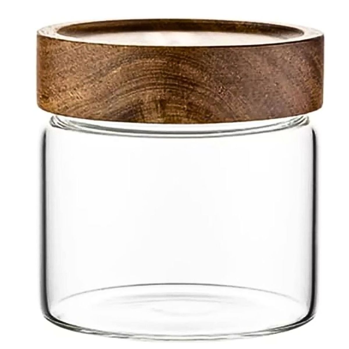 ALLEGRA - Set de 3 Frascos de Vidrio con tapa de Madera 500 ml