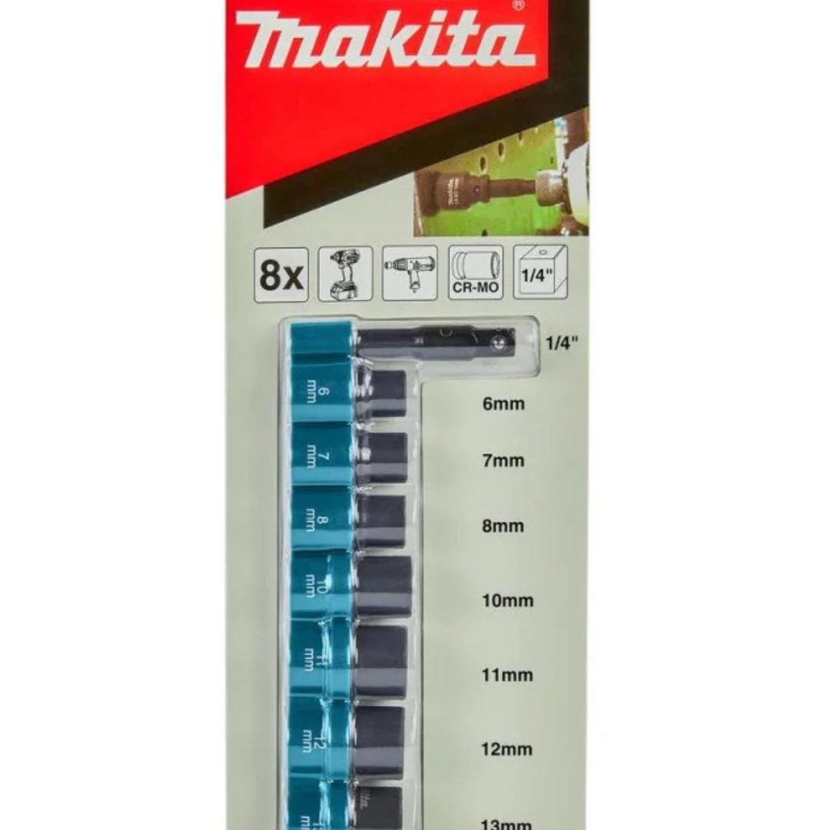 MAKITA - Set De Dados Makita Impacto Socket 8 Piezas E-12289