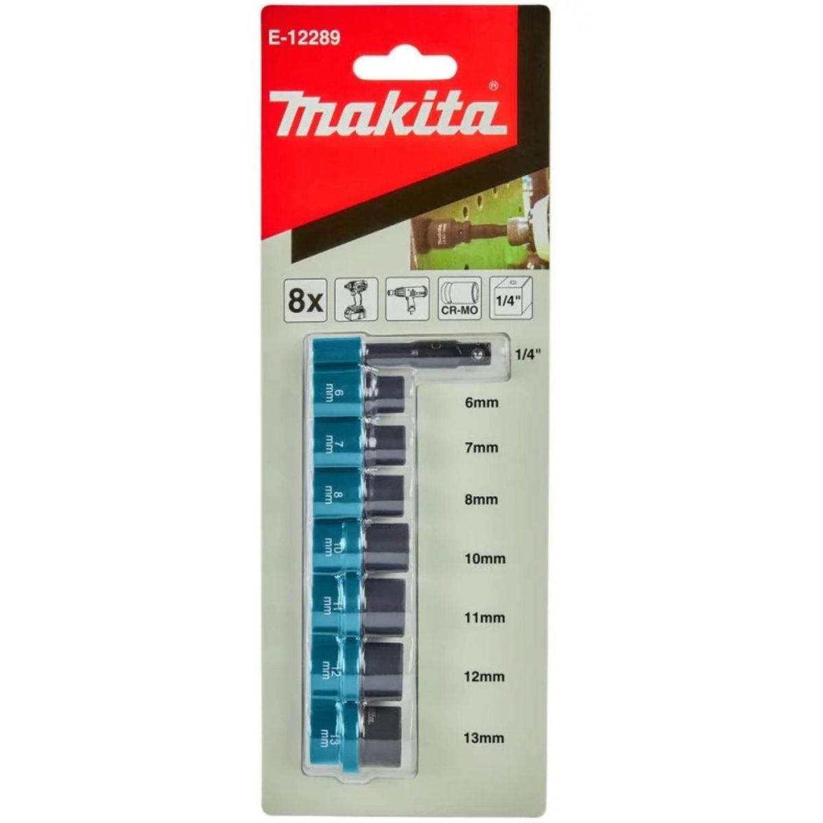 MAKITA - Set De Dados Makita Impacto Socket 8 Piezas E-12289