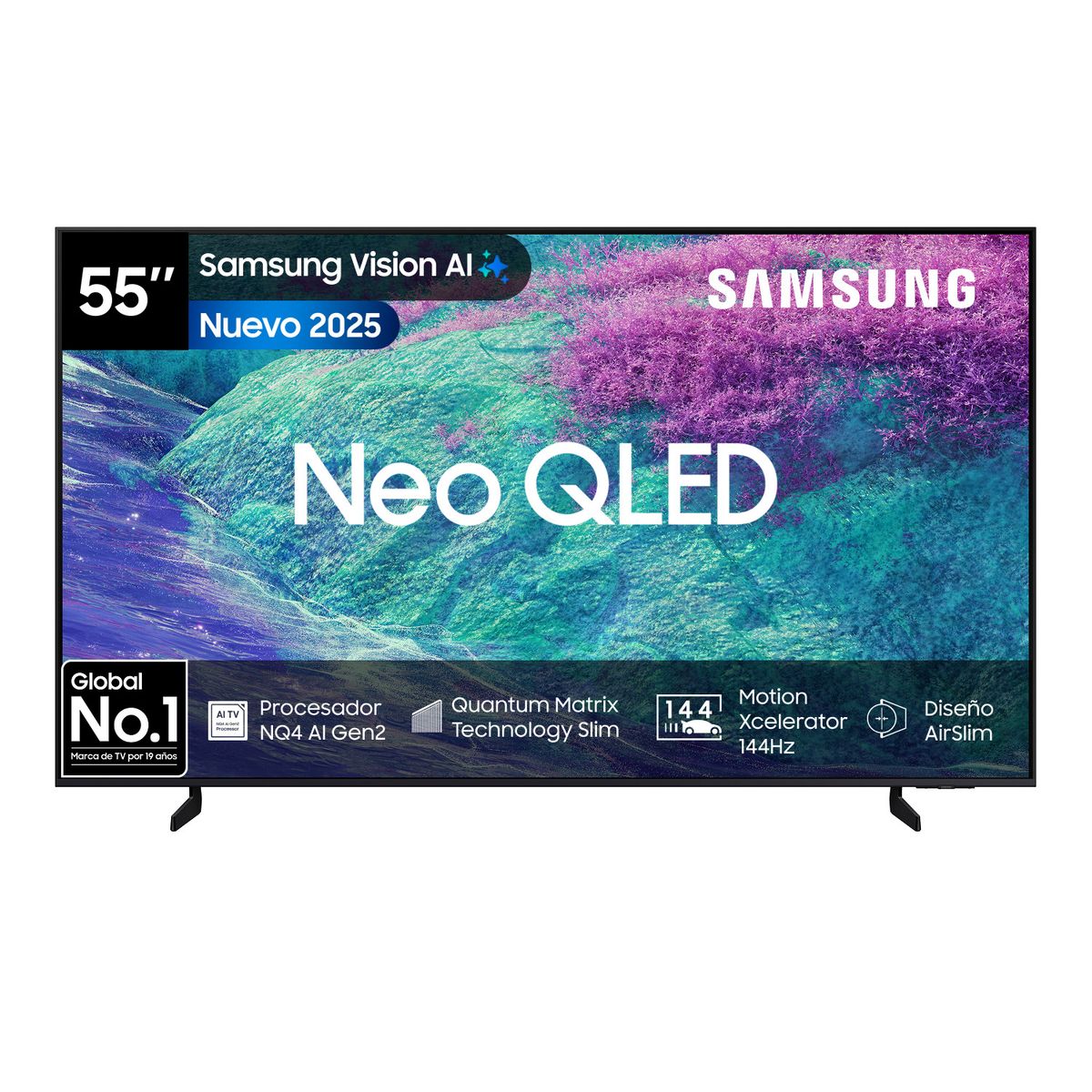 SAMSUNG - 55 Neo QLED 4K QN1EF Vision AI Smart TV 2025
