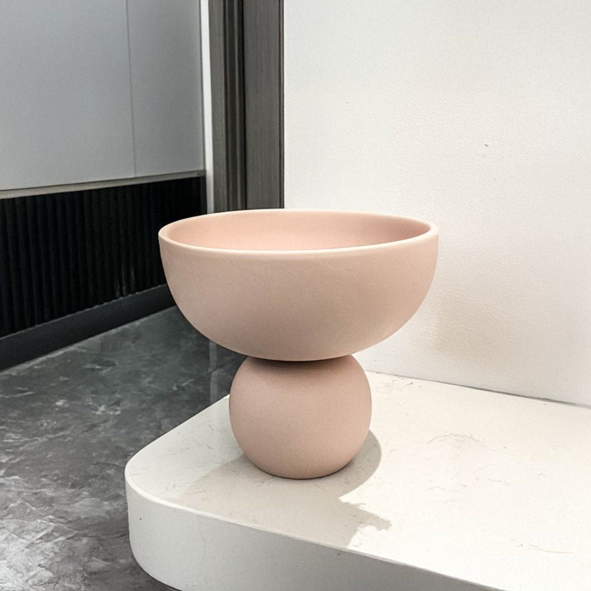 RE DECORA - Jarrón Decorativo Semicírculo Rosa