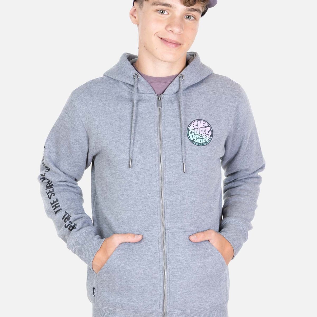 RIP CURL - Poleron FZ Oceara Gris Infantil Rip Curl - Gris