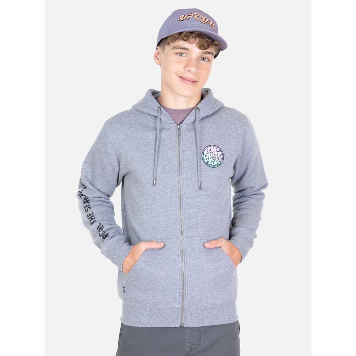 RIP CURL - Poleron FZ Oceara Gris Infantil Rip Curl - Gris