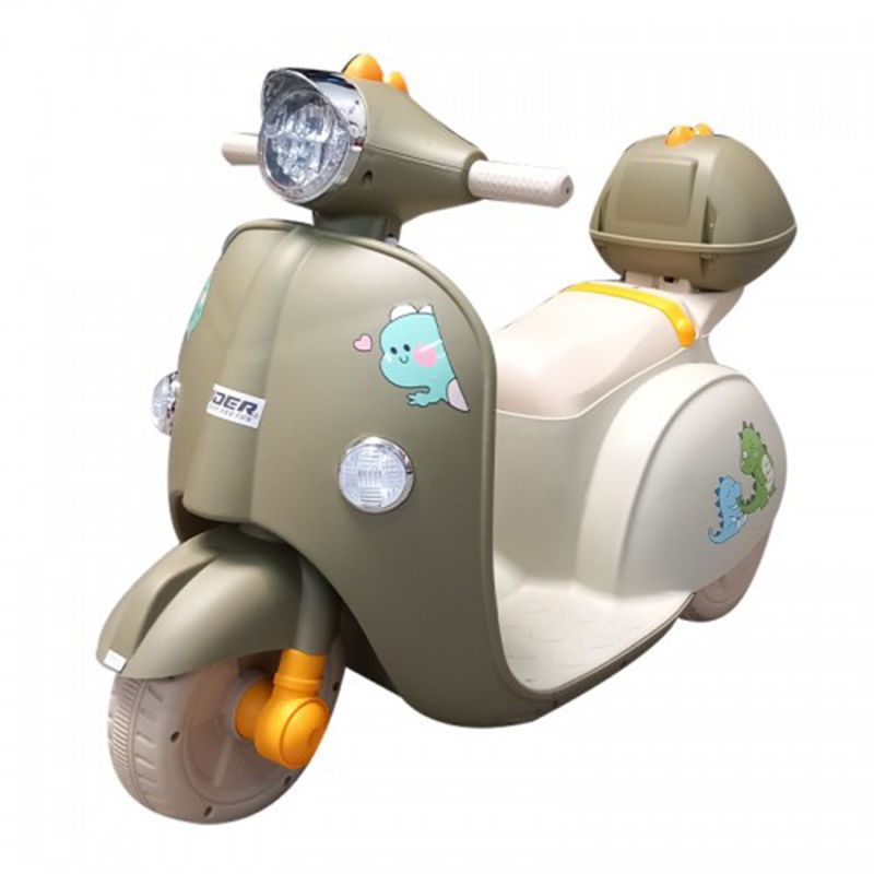 ALPHA - Moto Vespa Eléctrica Infantil Dinoride Con Maletin