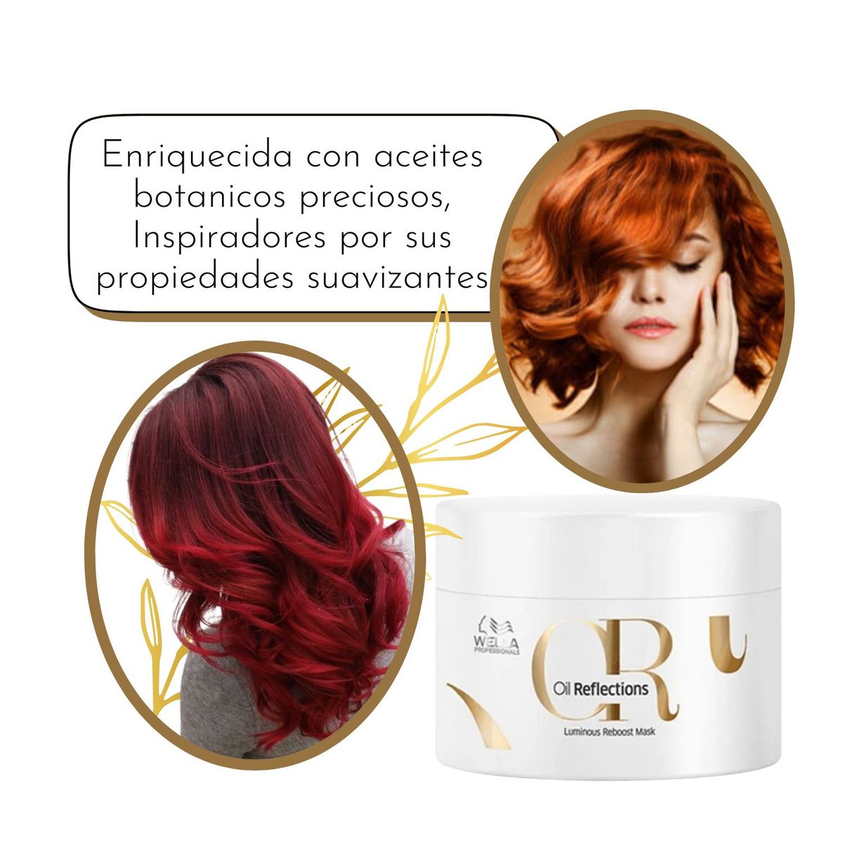 WELLA - Mascara Oil Reflection 150ml Wella Hidrata Suaviza Realza el Brillo