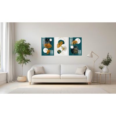 Imagen 2 del producto Cuadro Canvas Imagen Flowers en lienzo Pack X3 Uds 30x50cm Cu