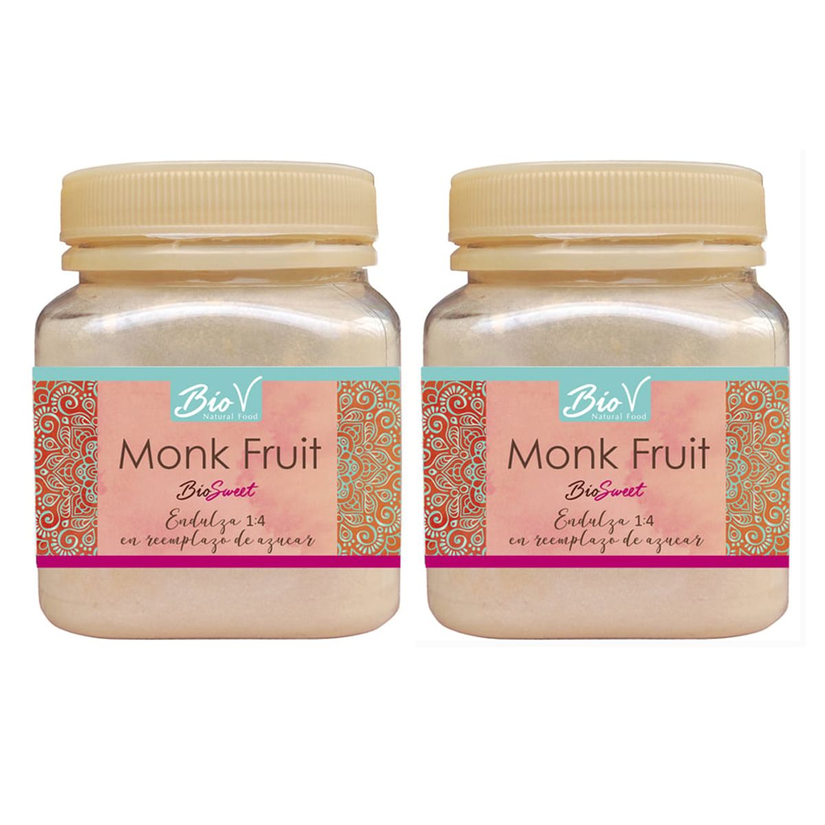 BIOV - Pack x 2 Monk Fruit Endulzante 60gr Sin Gluten Bio V
