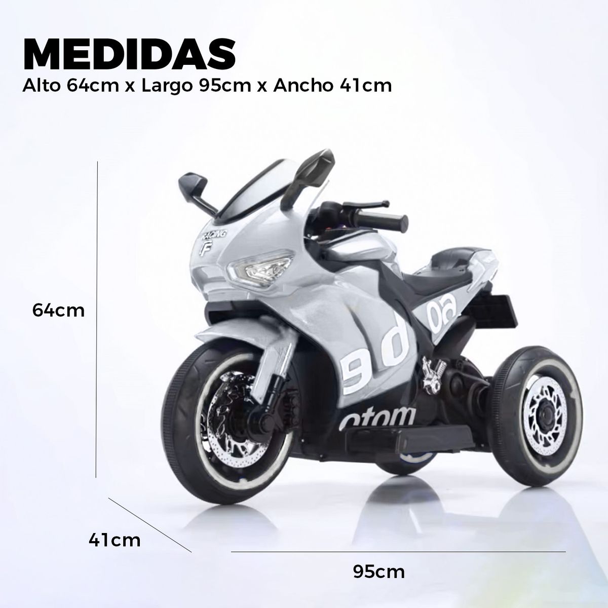 ALPHA - Moto Eléctrica Infantil 3 Ruedas Turbo 6v Gsx