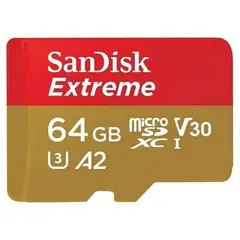 SANDISK - Tarjeta MicroSD 64GB Extreme UHS-I U3 A2 Mobile