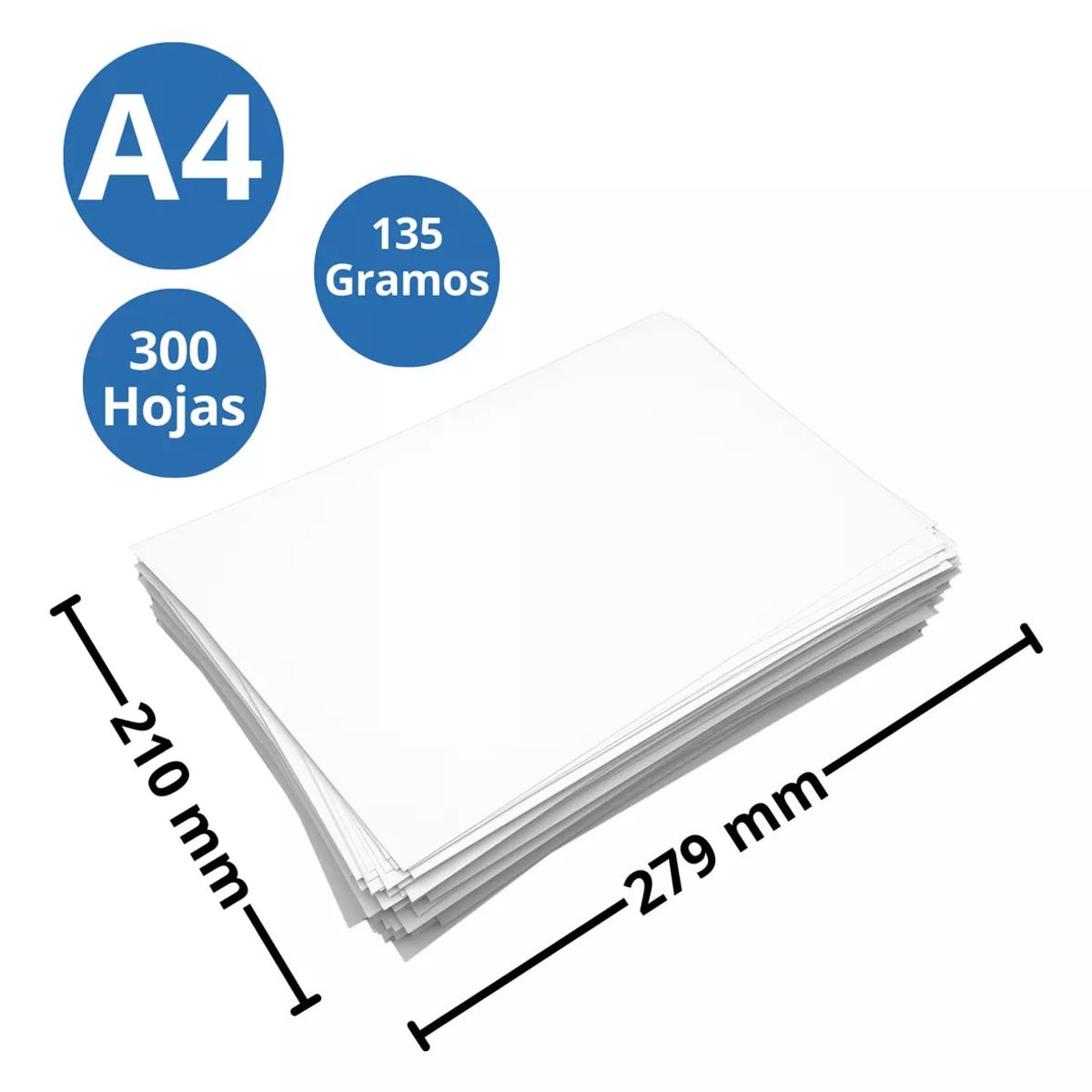 GENERICO - Papel Fotográfico Adhesivo Pack 300 Hojas 135g A4 Brillante