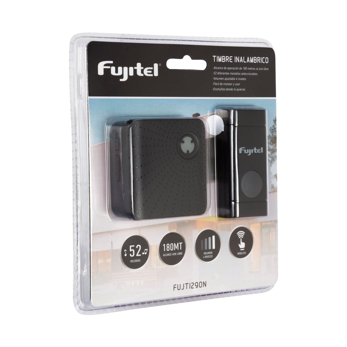 FUJITEL - TIMBRE INALAMBRICO, 180 METROS, FUJITEL. NEGRO