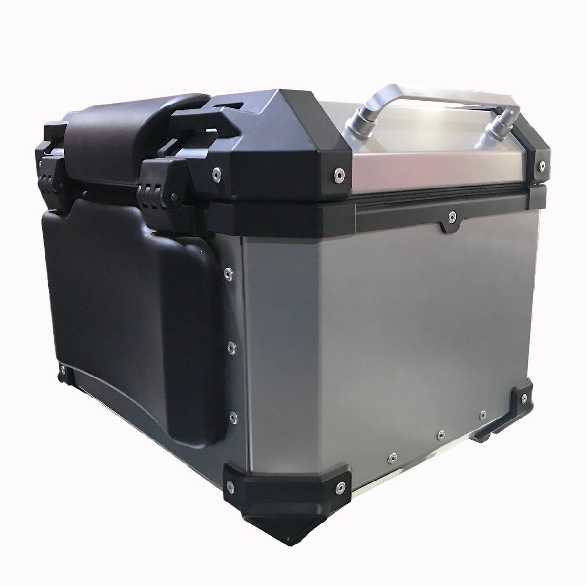 KMA - Maleta Top Case Moto Aluminio Silver E70 45 Litros Turismo Trail Desmontable