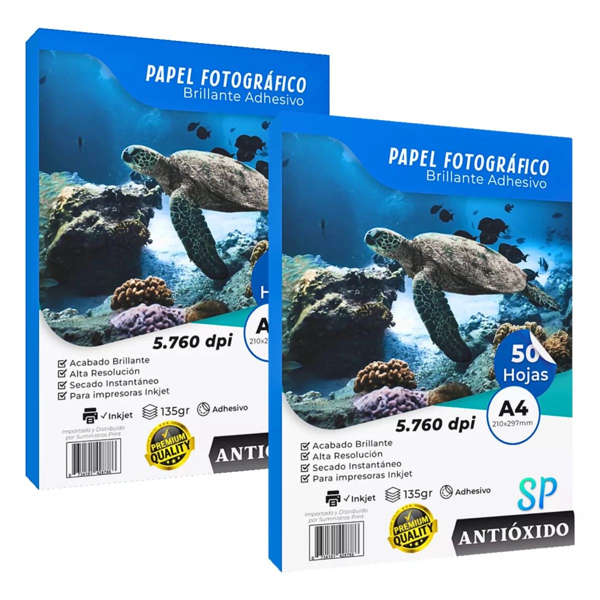 Papel Fotográfico Adhesivo Pack 100 Hojas 135g A4 Brillante, marca GENERICO - Foto Principal